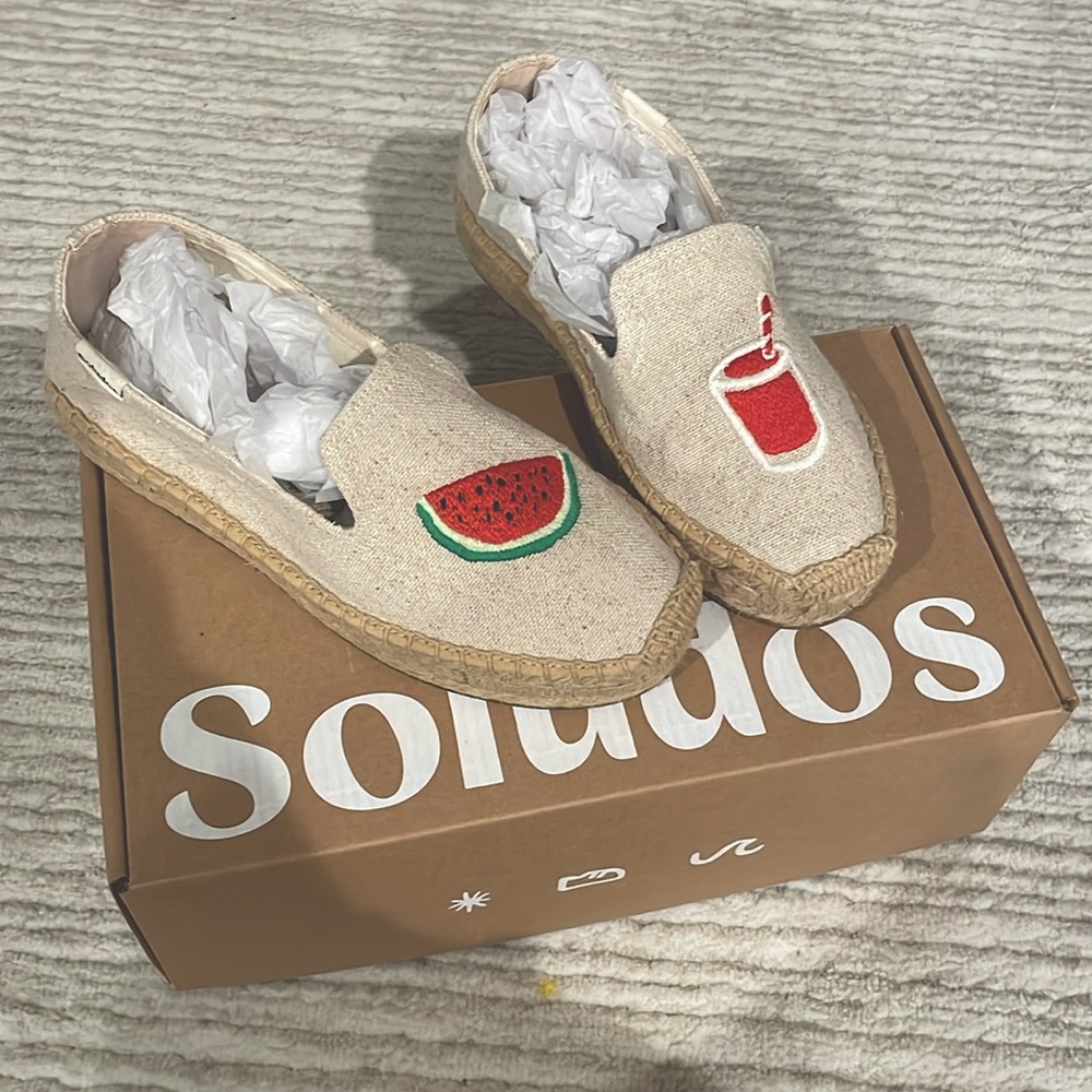Soludos -Watermelon Brand New size 5.5 , 6